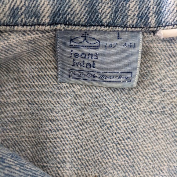 Sears Denim Shirt Jacket Pearl Snap Western Vintage 70s Size L - Picture 2 of 5